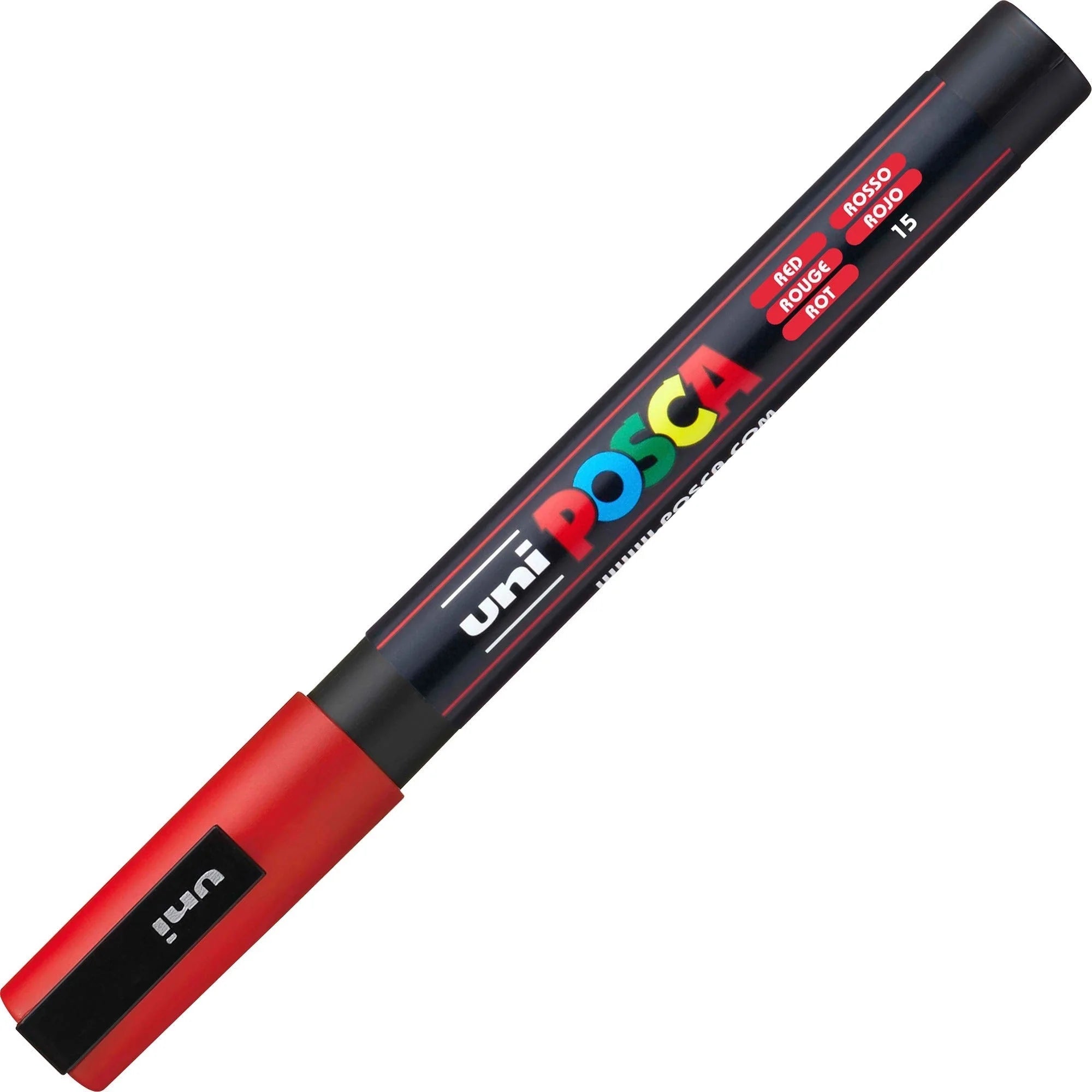 Uniball Posca PC-3M Red Paint Markers - Fine Point - Water-Based - 6 Pack - & Dry-Erase