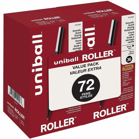 Uniball™ Rollerball Pen: 0.5mm Micro Point Black Ink - 72 Pack - Pens