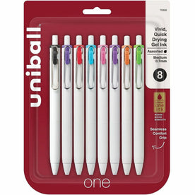 Uniball™ UB One Gel Pens: 0.7mm Retractable Assorted Ink - 8 Pack - Pens