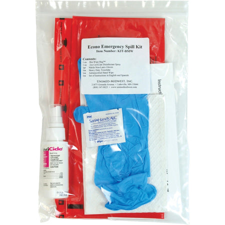 Unimed Econo Emergency Spill Kit - Clean Up Spills Quickly - Medical Kits