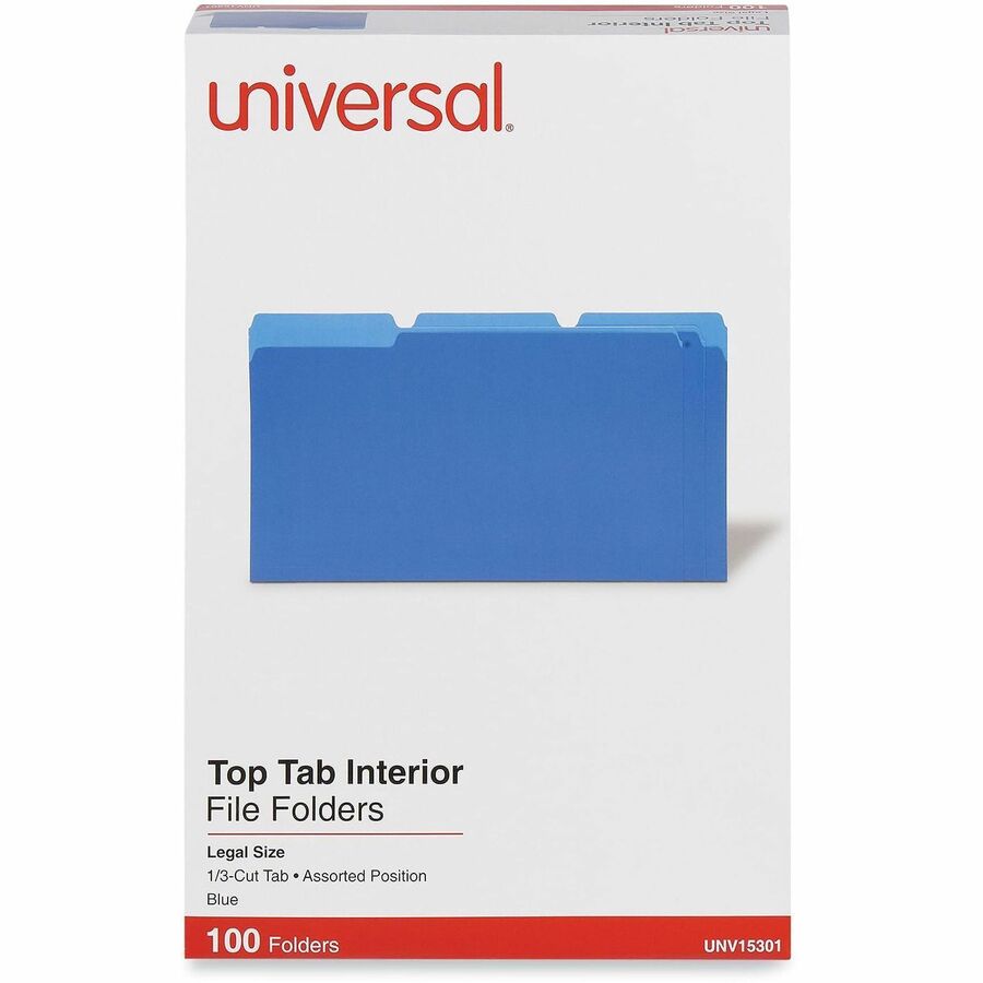 Universal 1/3 Tab Cut Legal Recycled Top Tab File Folder - Alternate-Image1