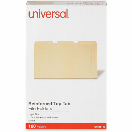 Universal 1/3 Tab Cut Legal Recycled Top Tab File Folder - 2000