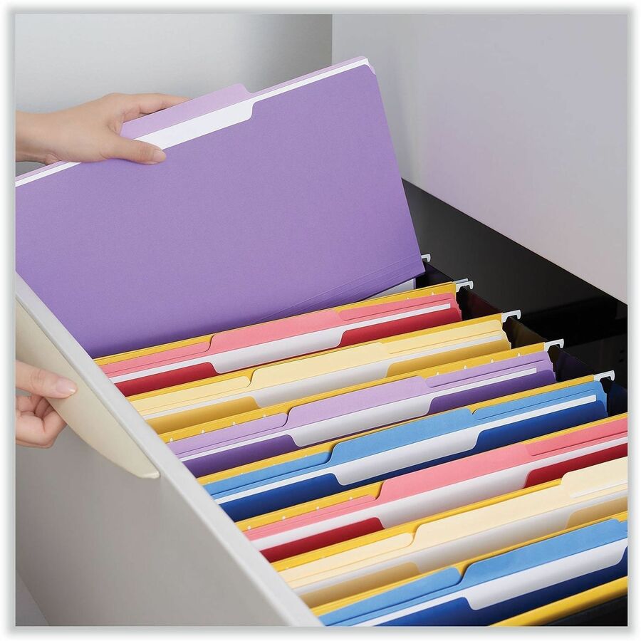 Universal 1/3 Tab Cut Letter Recycled Top Tab File Folder - Alternate-Image3