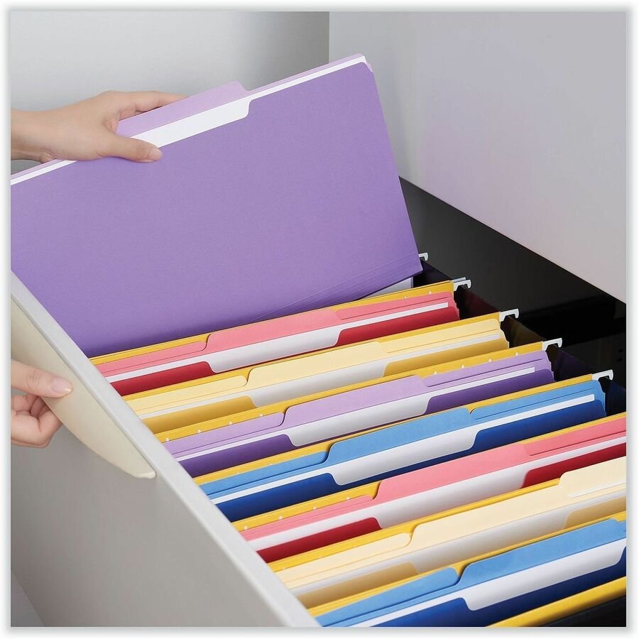 Universal 1/3 Tab Cut Letter Recycled Top Tab File Folder - Alternate-Image3