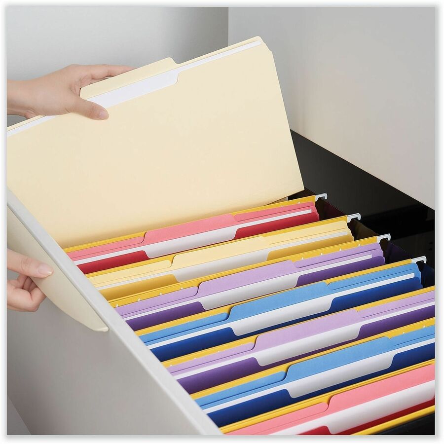 Universal 1/5 Tab Cut Letter Recycled Top Tab File Folder - Alternate-Image1