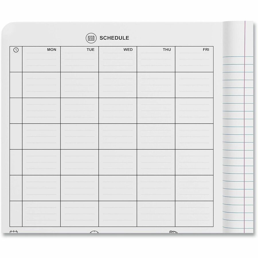 Universal Composition Book, Wide/Legal Rule, Black Marble Cover, (100) 9.75 x 7.5 Sheets - Alternate-Image2