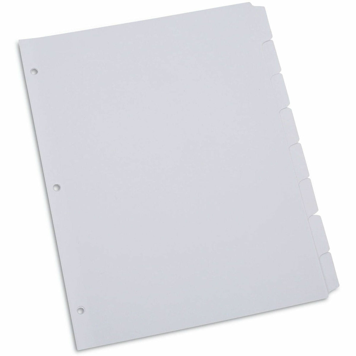 Universal Deluxe Write-On/Erasable Tab Index, 8-Tab, 11 x 8.5, White, White Tabs, 1 Set - 2000