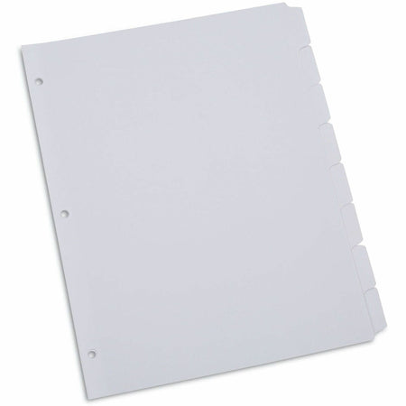 Universal Deluxe Write-On/Erasable Tab Index, 8-Tab, 11 x 8.5, White, White Tabs, 1 Set - 2000