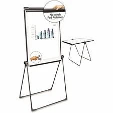 Universal Dry Erase Board - 38’’ (3.2 ft) Width x 32’’ (2.7 Height - White Melamine Surface - Black Plastic Frame - 1