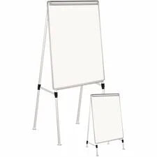 Universal Dry Erase Board with A-Frame Easel 29’’ x 41’’ White Surface - (2.4 ft) Width (3.4 Height - 1 Each - Easels