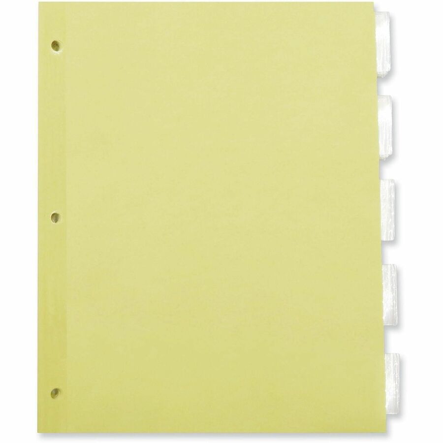 Universal Insertable Tab Index, 5-Tab, 11 x 8.5, Buff, Clear Tabs, 24 / Boxs - Alternate-Image3