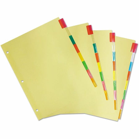 Universal Insertable Tab Index, 8-Tab, 11 x 8.5, Buff, Assorted Tabs, 24 / Boxs - Alternate-Image1