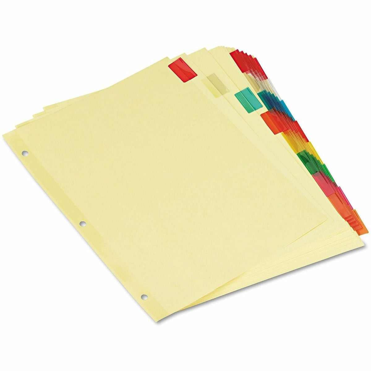 Universal Insertable Tab Index, 8-Tab, 11 x 8.5, Buff, Assorted Tabs, 6 Sets - 2000