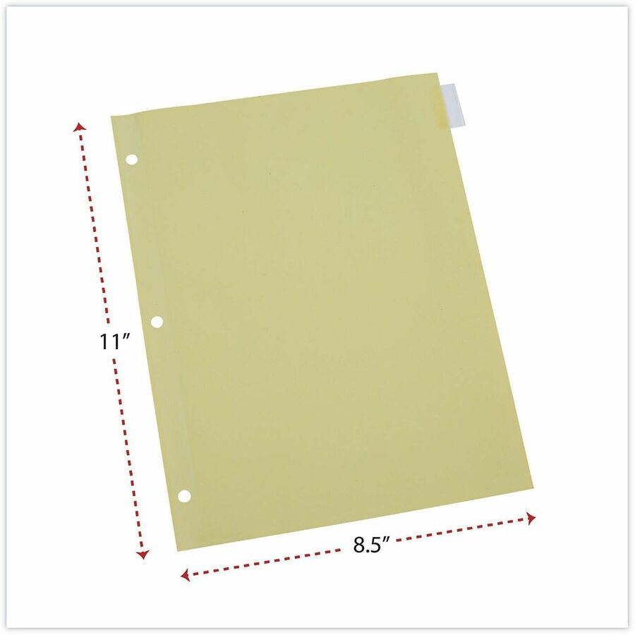 Universal Insertable Tab Index, 8-Tab, 11 x 8.5, Buff, Clear Tabs, 24 Sets - Alternate-Image1
