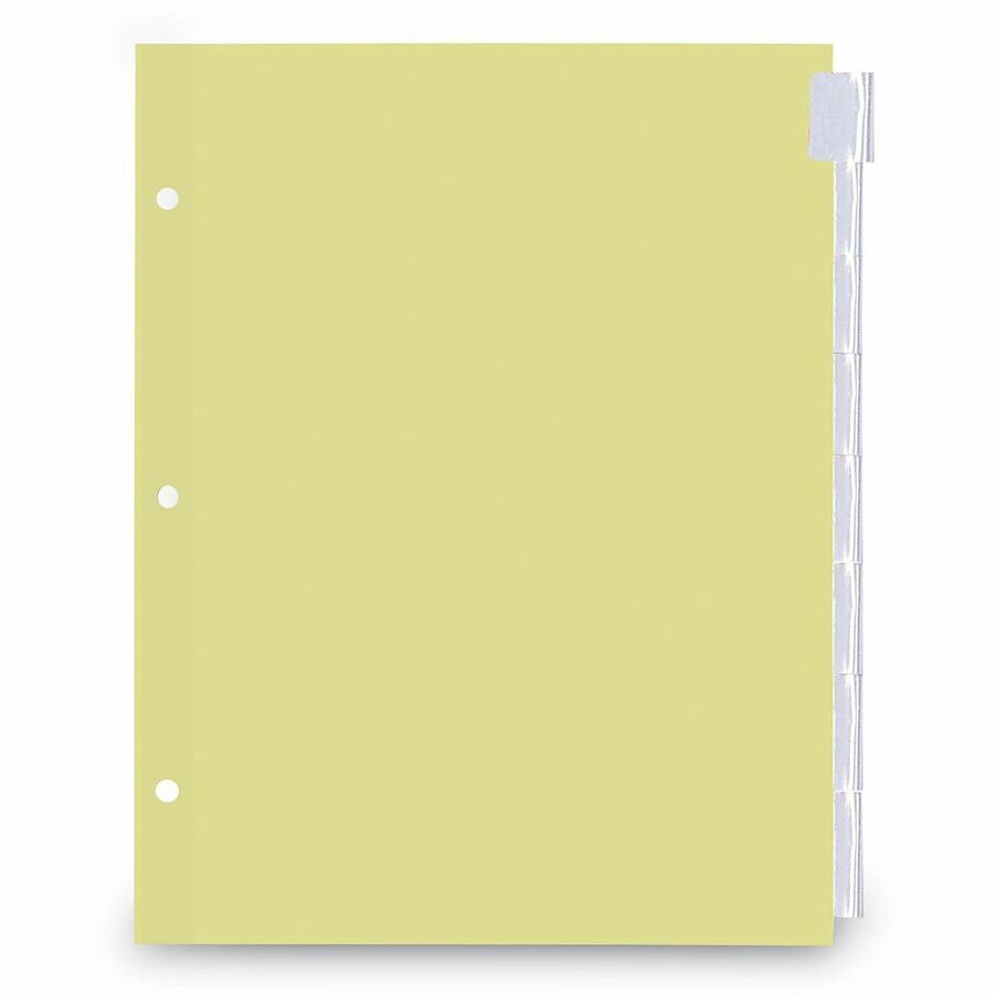 Universal Insertable Tab Index, 8-Tab, 11 x 8.5, Buff, Clear Tabs, 6 Sets - Alternate-Image2