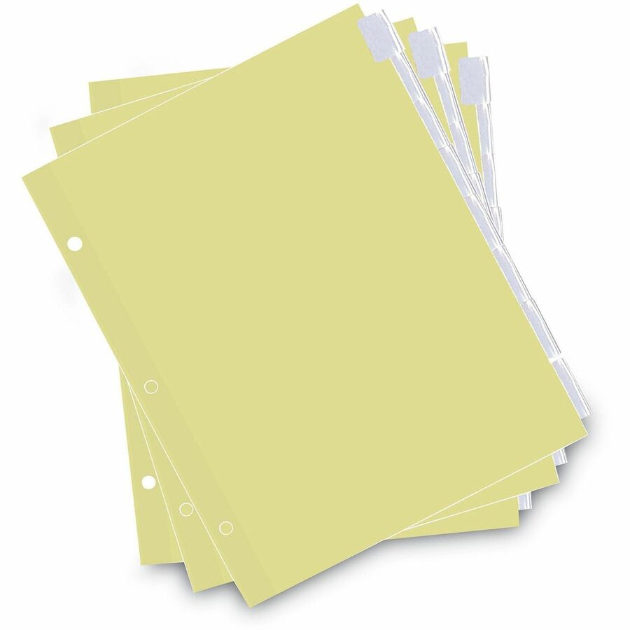 Universal Insertable Tab Index, 8-Tab, 11 x 8.5, Buff, Clear Tabs, 6 Sets - Alternate-Image3