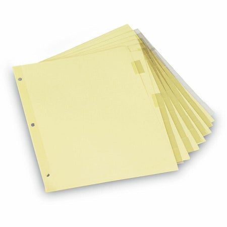 Universal Insertable Tab Index, 8-Tab, 11 x 8.5, Buff, Clear Tabs, 6 Sets - Alternate-Image1