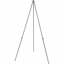 Universal Presentation Easel - 10 lb Load Capacity - 61’’ Height - Freestanding - Steel Metal - Black