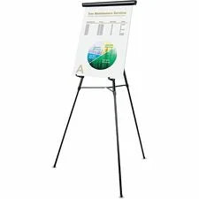 Universal Presentation Easel - 25 lb Load Capacity - 64’’ Height - Floor Tabletop Freestanding - Aluminum Metal - Black