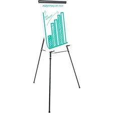 Universal Presentation Easel - 45 lb Load Capacity - 69’’ Height - Tabletop Freestanding Floor - Metal - Black