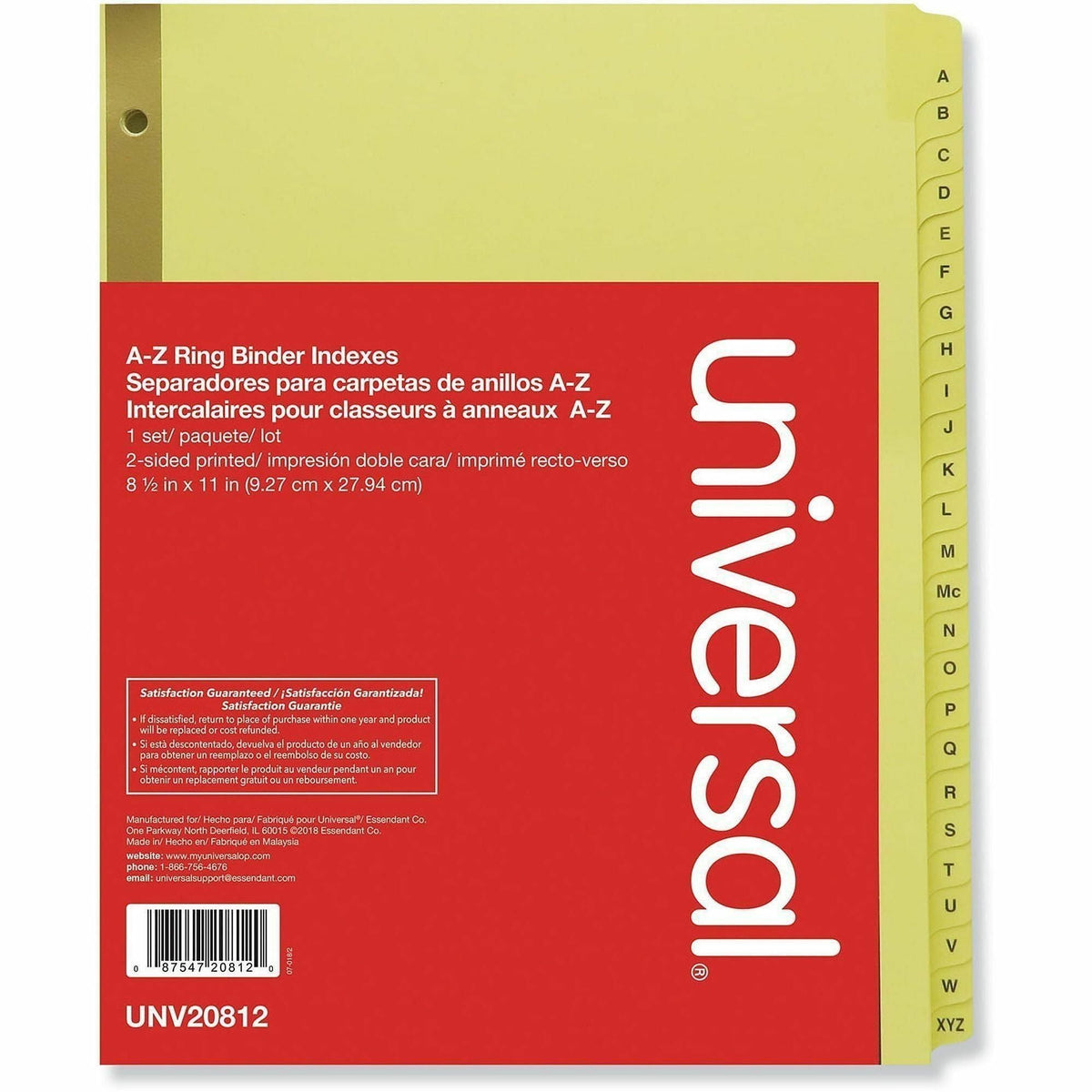 Universal Printed Alpha Index Dividers - 2000