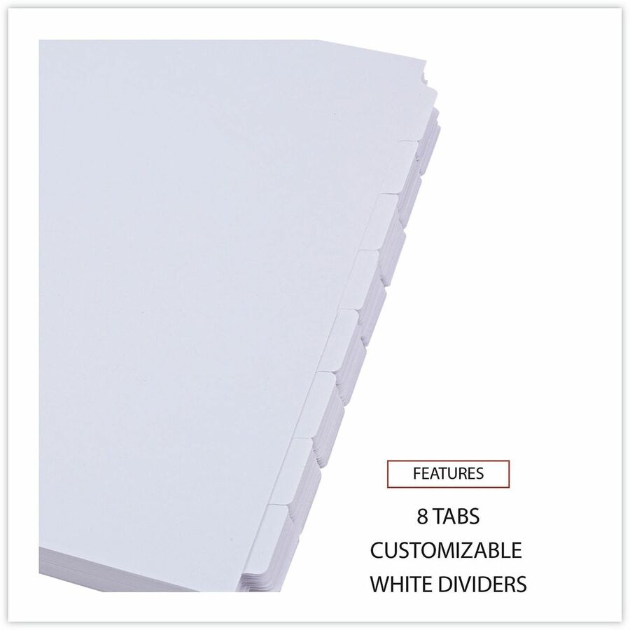 Universal Self-Tab Index Dividers, 8-Tab, 11 x 8.5, White, 24 / Boxs - Alternate-Image2