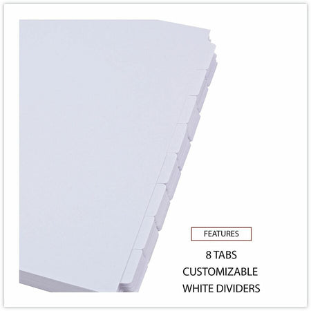 Universal Self-Tab Index Dividers, 8-Tab, 11 x 8.5, White, 24 / Boxs - Alternate-Image2