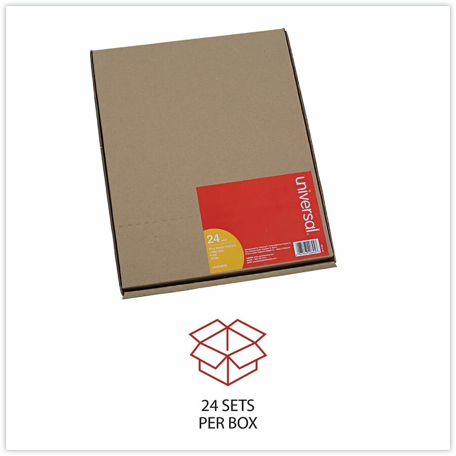 Universal Self-Tab Index Dividers, 8-Tab, 11 x 8.5, White, 24 / Boxs - Alternate-Image3
