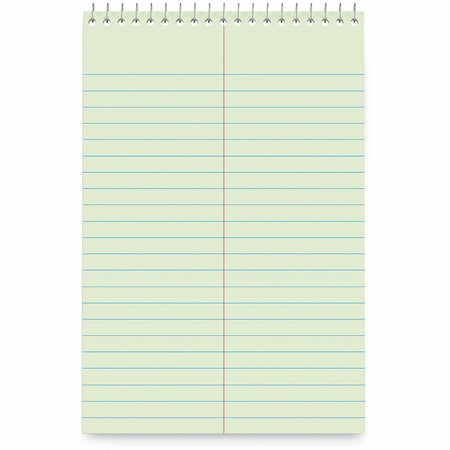Universal Steno Pads, Gregg Rule, Red Cover, 80 Green-Tint 6 x 9 Sheets, 6/Pack - 2000