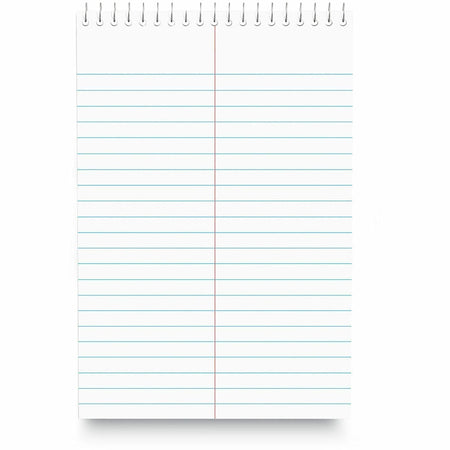 Universal Steno Pads, Gregg Rule, Red Cover, 80 White 6 x 9 Sheets - 2000
