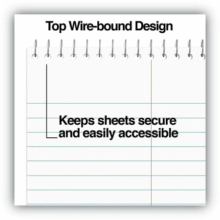 Universal Steno Pads, Gregg Rule, Red Cover, 80 White 6 x 9 Sheets - Alternate-Image2
