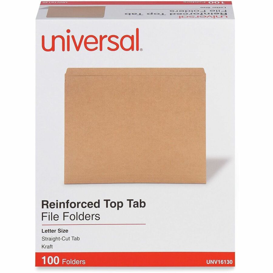 Universal Straight Tab Cut Letter Recycled Top Tab File Folder - Alternate-Image1