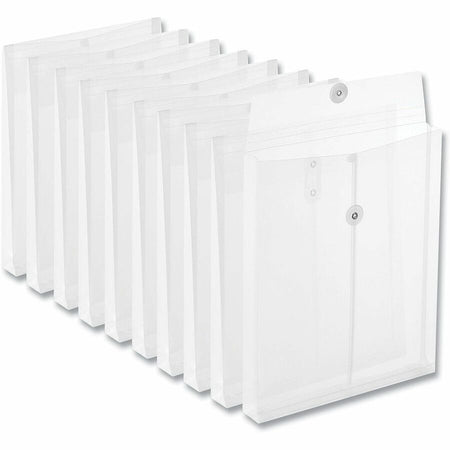 Universal Top Opening Poly Envelopes, 1.25" Expansion, Letter Size, Clear, 10/Pack - Alternate-Image4