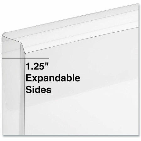 Universal Top Opening Poly Envelopes, 1.25" Expansion, Letter Size, Clear, 10/Pack - Alternate-Image1