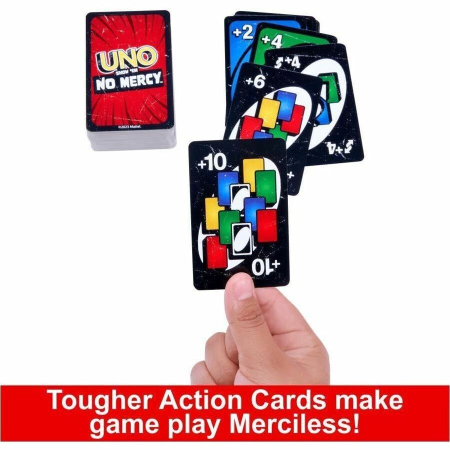UNO Show 'Em No Mercy Card Game For Kids, Adults & Family Night, Parties And Travel - Alternate-Image2