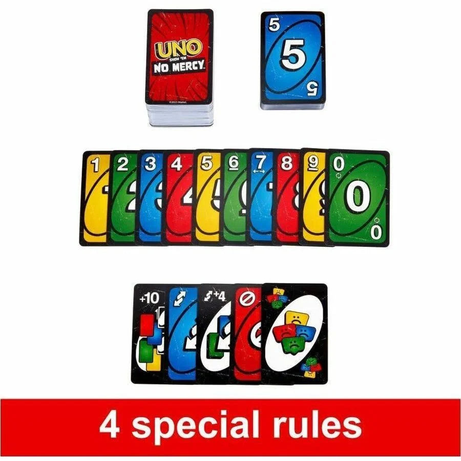 UNO Show ’Em No Mercy Card Game: Fun for Kids Adults & Family Night - Games Puzzles