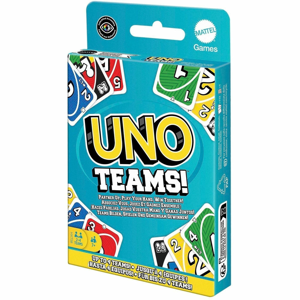 UNO Teams Card Game For Family Nights, Game Nights, Travel, Camping & Parties - 2000