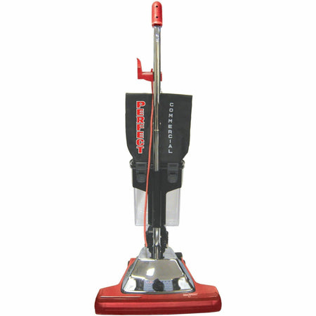 V.A.C. Upright Dirt Cup Vacuum - 870 W Motor - Bagged - 16’’ Cleaning Width - Carpet - 50 ft Cable Length - Black Red