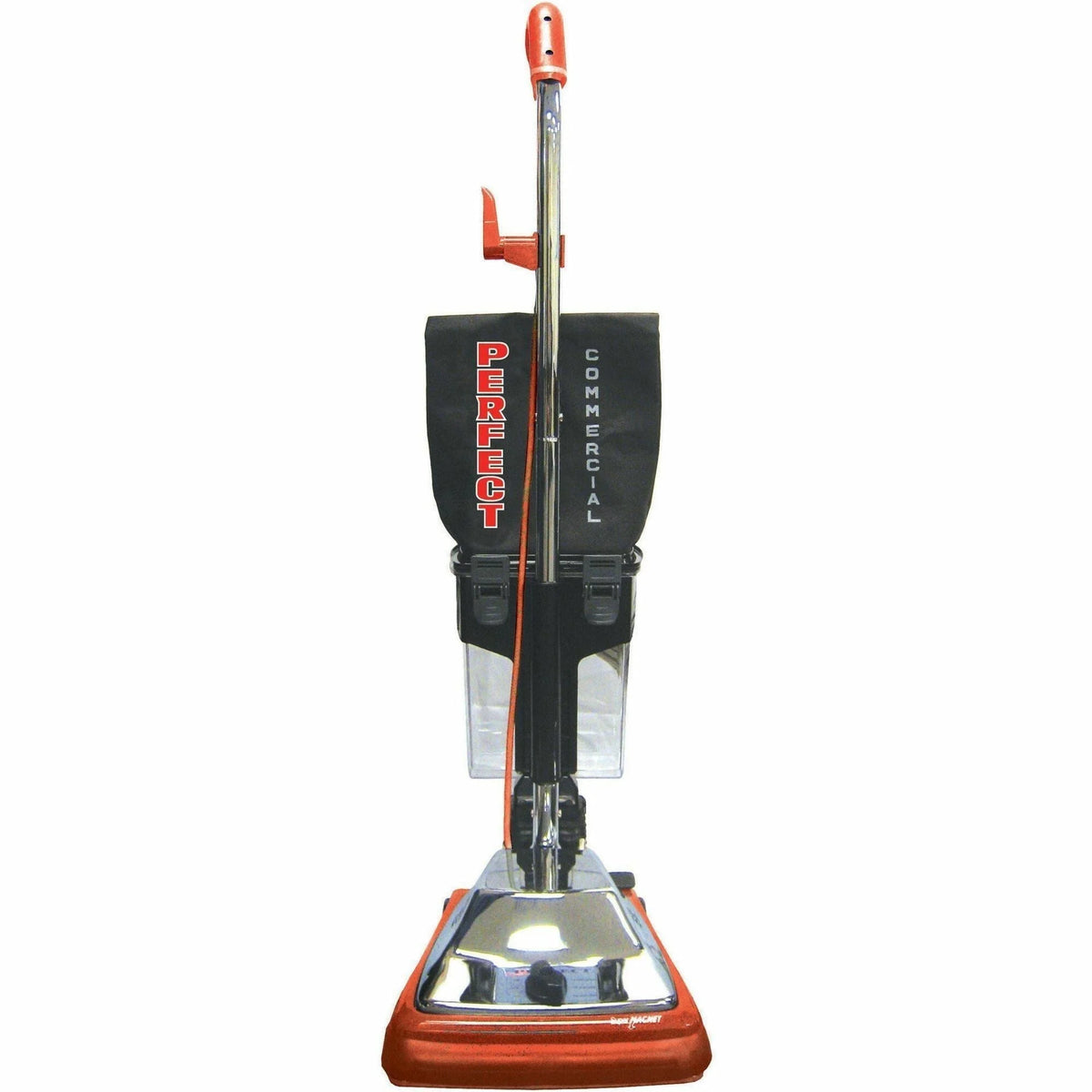 V.A.C. Upright Dirt Cup Vacuum - 870 W Motor - Bagged - 12’’ Cleaning Width - Carpet - 50 ft Cable Length - Black Red