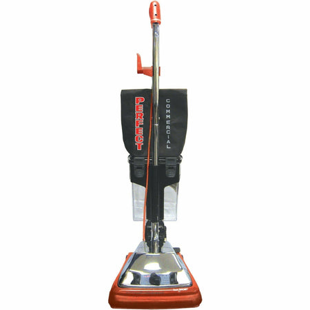 V.A.C. Upright Dirt Cup Vacuum - 870 W Motor - Bagged - 12’’ Cleaning Width - Carpet - 50 ft Cable Length - Black Red