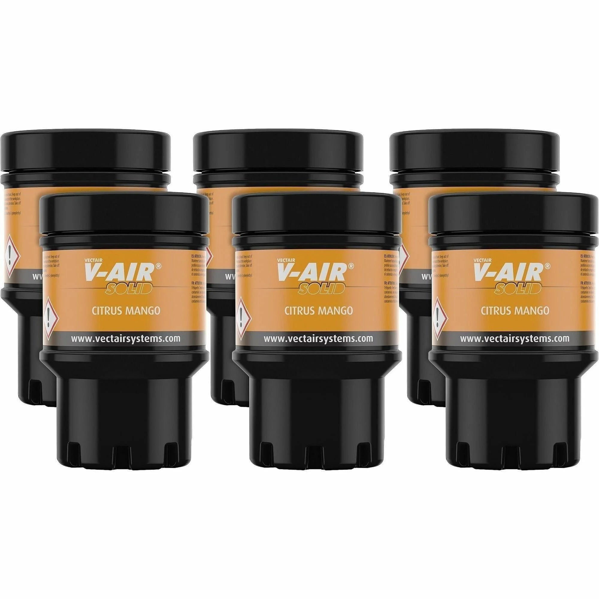 Vectair Systems V-Air MVP Dispenser Refill - Citrus Mango Spray - Odor Neutralizer - 60 Day - 6/Carton - Air Fresheners