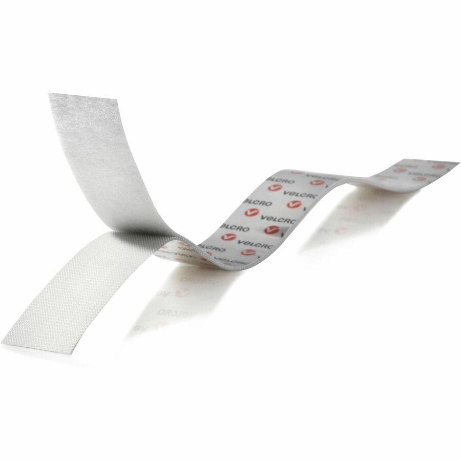 VELCRO® 95179 General Purpose Removable Mounting - 15 ft Length x 0.75’’ Width - White - Silicone - Damage Resistant