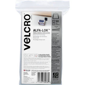 VELCRO® Alfa-Lok Fasteners - 1’’ Length x Width - 50 / Pack - Mounting Tape & Putty