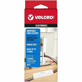 VELCRO® Cable Organizer: White Sleeve (2-Pack) - Audio/Video Cables & Accessories