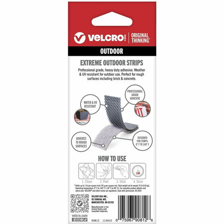 VELCRO® Extreme Outdoor 4in x 1in Strips Titanium 10 ct - Alternate-Image4