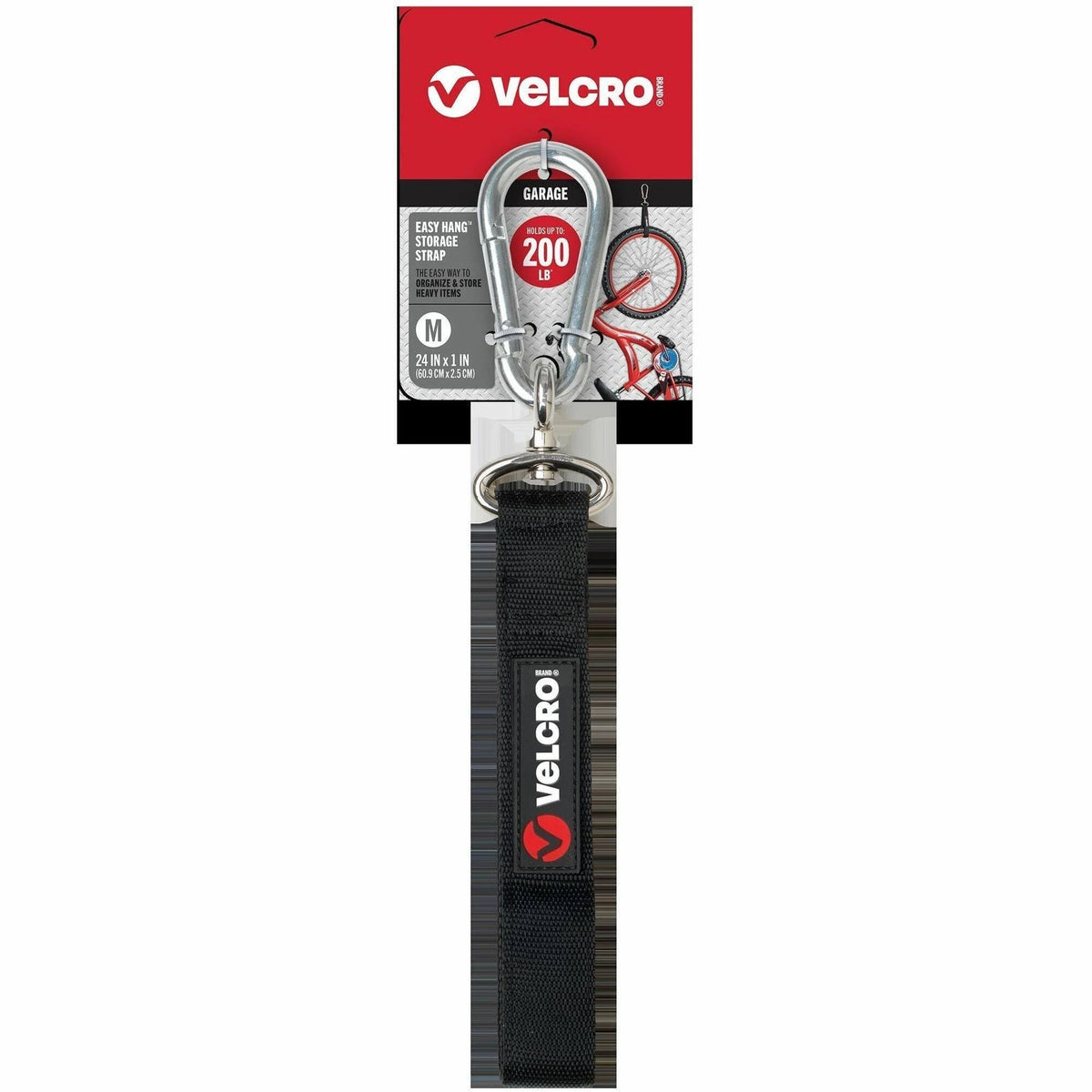 VELCRO Heavy Duty Storage Strap 12.8’’ Height x 3.5’’ Width 1’’ Length Black 1 Each Medium (M) (VEK30121) - Hook & Loop