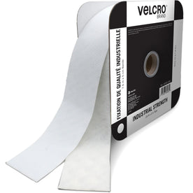 VELCRO® Industrial Fastener Tape - 25 ft Length x 2’’ Width - White - 1 Roll - Hook & Loop