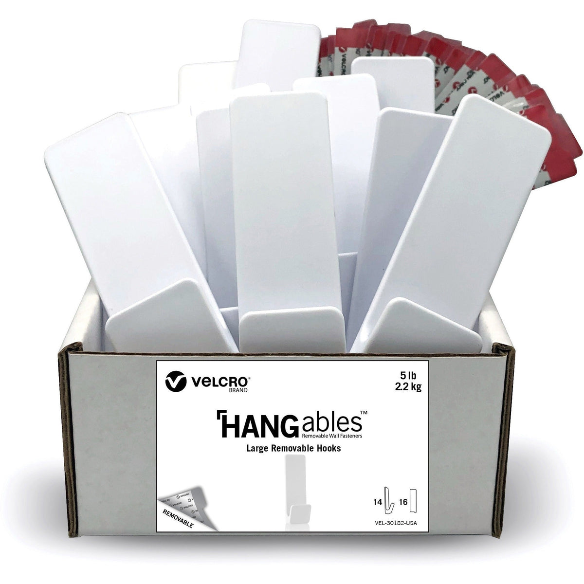 VELCRO&reg; Large Removable Hooks - 2000
