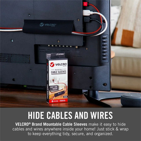 VELCRO® Mountable Cable Sleeves - Black - 36’’ Length - Audio/Video Cables & Accessories
