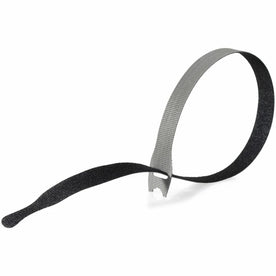 VELCRO® ONE-WRAP Thin Ties: 15in x 1/2in Gray & Black Cable Ties 30-Pack - Computer / Laptop Accessories